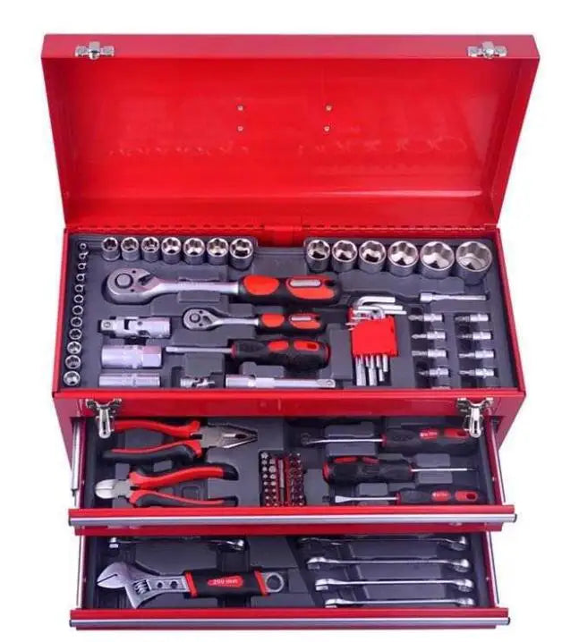 Wholesale 108PCS Portable Heavy-Duty Iron Car Repair Tool Box Hardware Wrench Long Socket Wrench Set