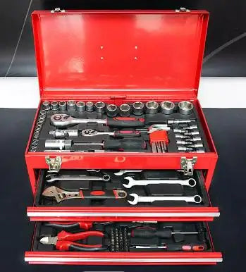 Wholesale 108PCS Portable Heavy-Duty Iron Car Repair Tool Box Hardware Wrench Long Socket Wrench Set