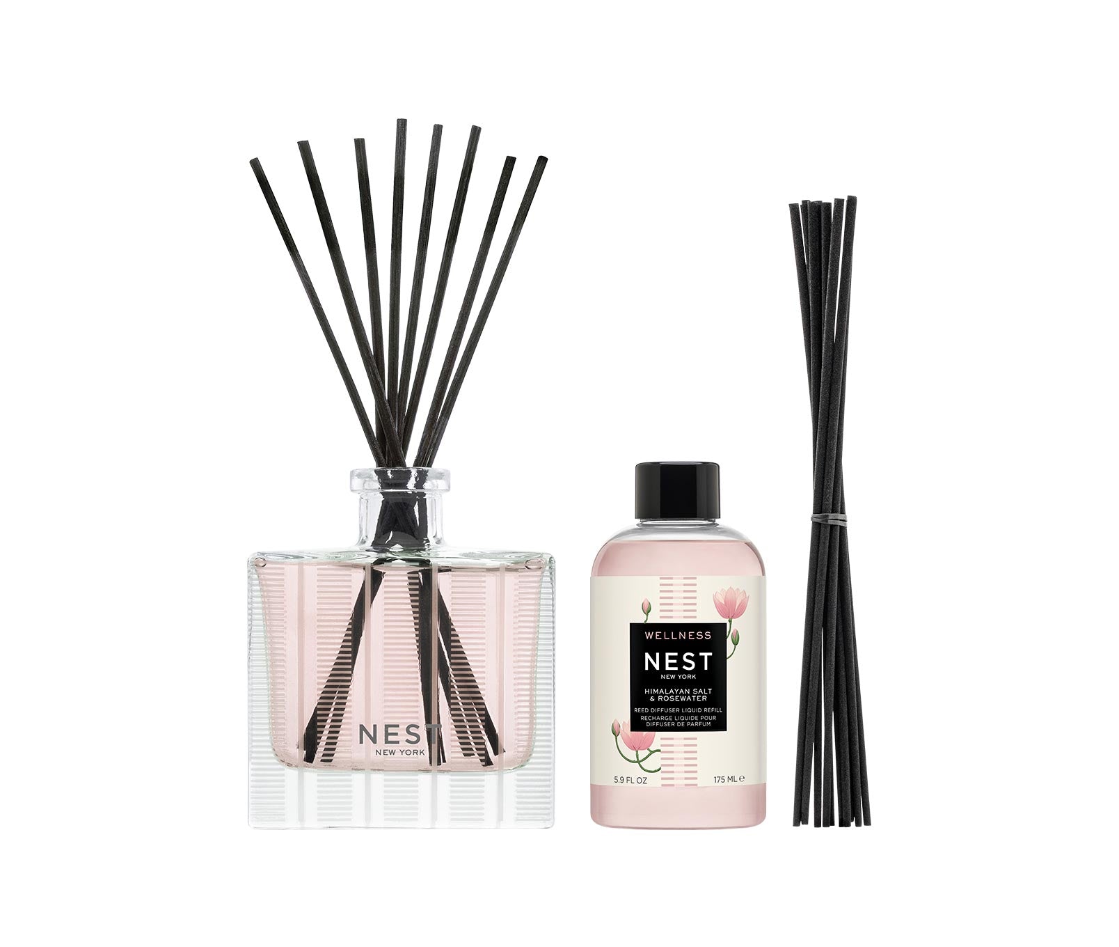 Himalayan Salt & Rosewater Reed Diffuser & Liquid Refill